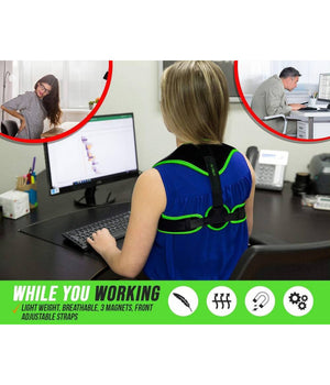 Fascia Posturale Spalle Schiena 3 Magneti Supporto Regolabile Unisex Relax S-l         