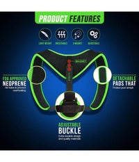 Fascia Posturale Spalle Schiena 3 Magneti Supporto Regolabile Unisex Relax S-l         