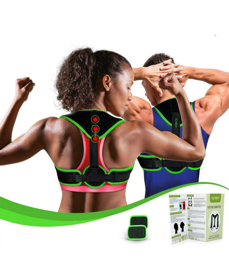 Fascia Posturale Spalle Schiena 3 Magneti Supporto Regolabile Unisex Relax S-l         