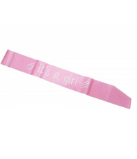 Fascia Scritta It's A Girl Rosa Nascita Decorazione Gadget Feste Baby Shower Party         