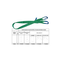 Fascia sollevamento verde 4 m 2 Tonnellate anello poliestere 60 mm – Robur Beta 8153