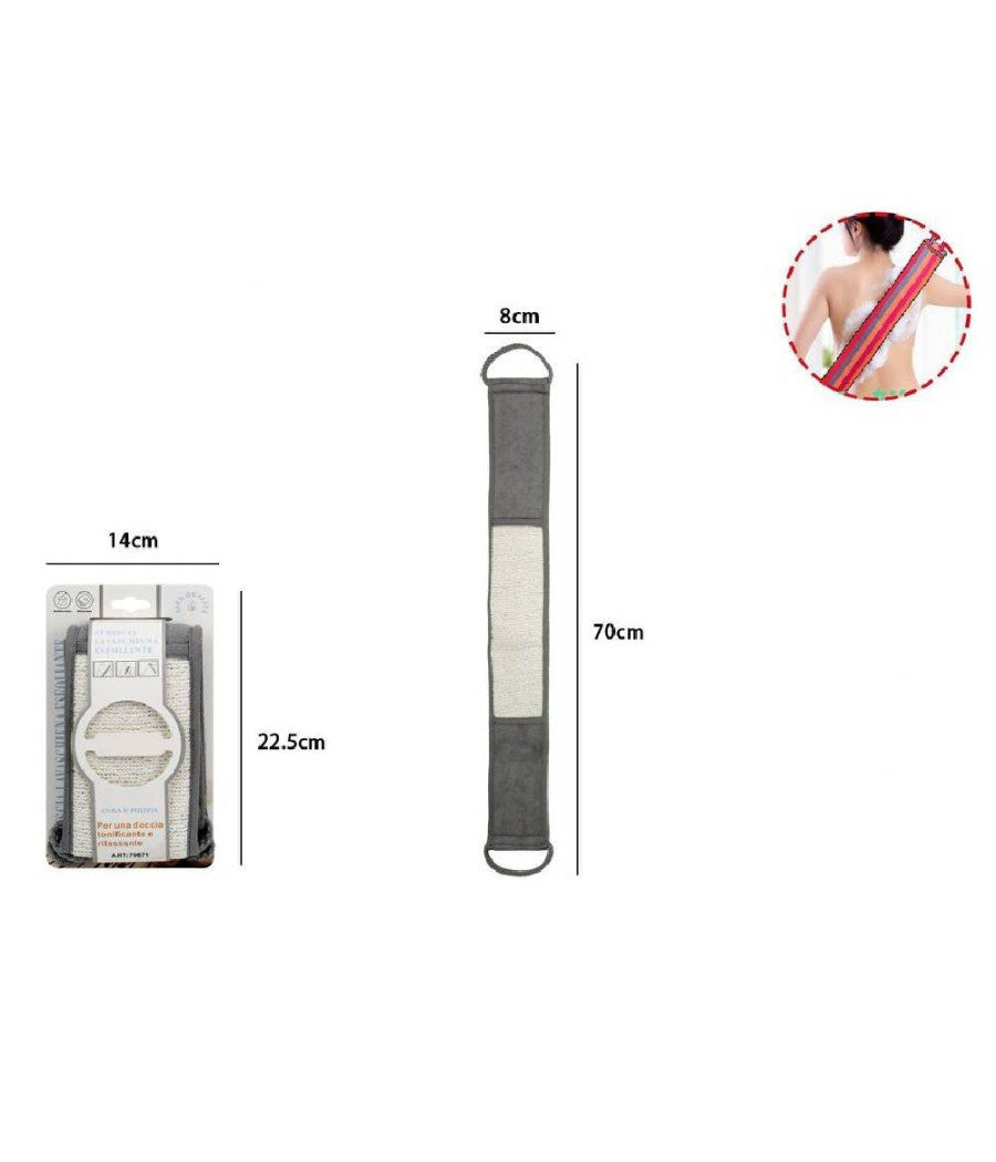 Fascia Striscia Spugna Lavaschiena Esfoliante Bagno Doccia Lavare Schiena 79671         