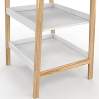 IDMarket - Fasciatoio MAHE con 2 ripiani in faggio e bianco