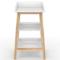 IDMarket - Fasciatoio MAHE con 2 ripiani in faggio e bianco