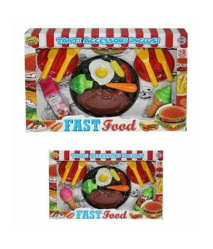 Fast Food Con Accessori Inclusi Alimenti Posate Giocattolo Gioco Bambini         