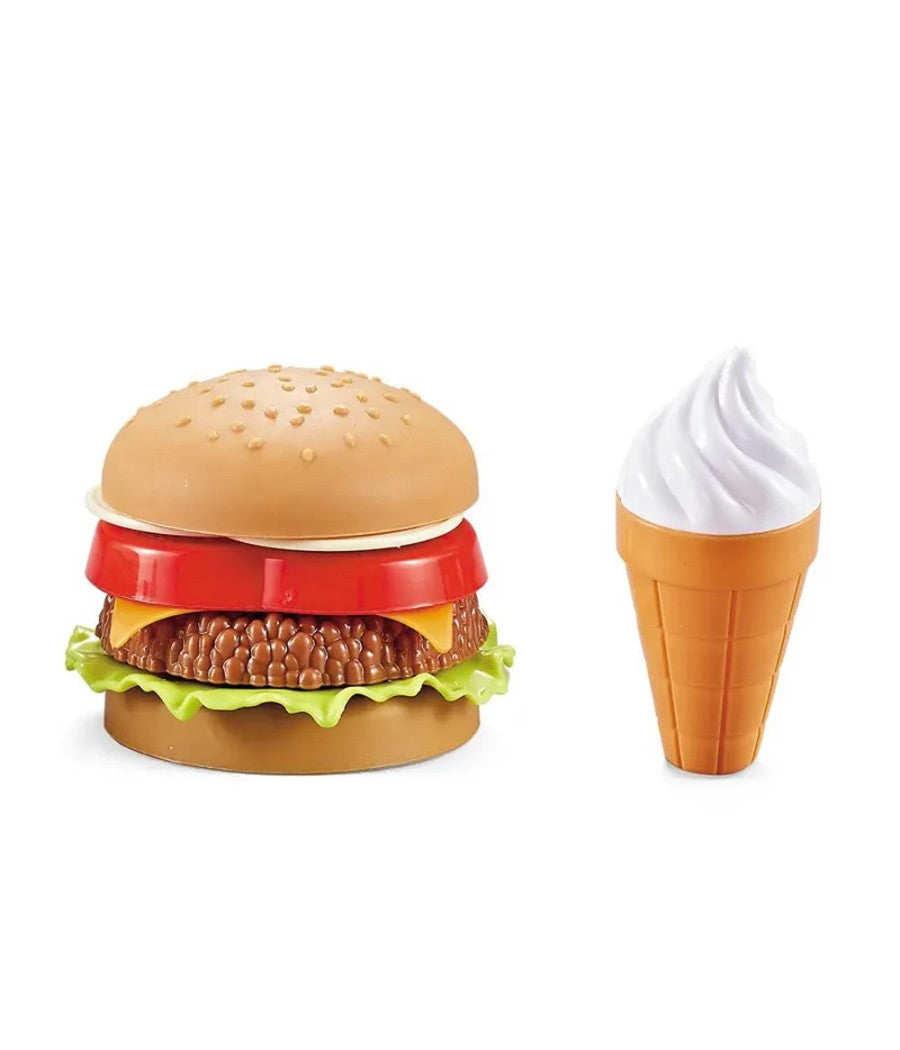 Fast Food Hamburger Patatine Cono Gelato Giocattolo Gioco Educativo Bambini         