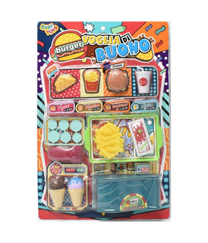 Fast Food Hamburger Patatine Cono Gelato Giocattolo Gioco Educativo Bambini         