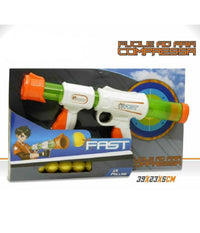 Fast Fucile Ad Aria Compressa 5 Palline Gioco Giocattolo Bambini         