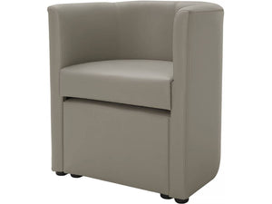 Poltrona + poggiapiedi Basma 64x58x70 cm colore Grigio chiaro