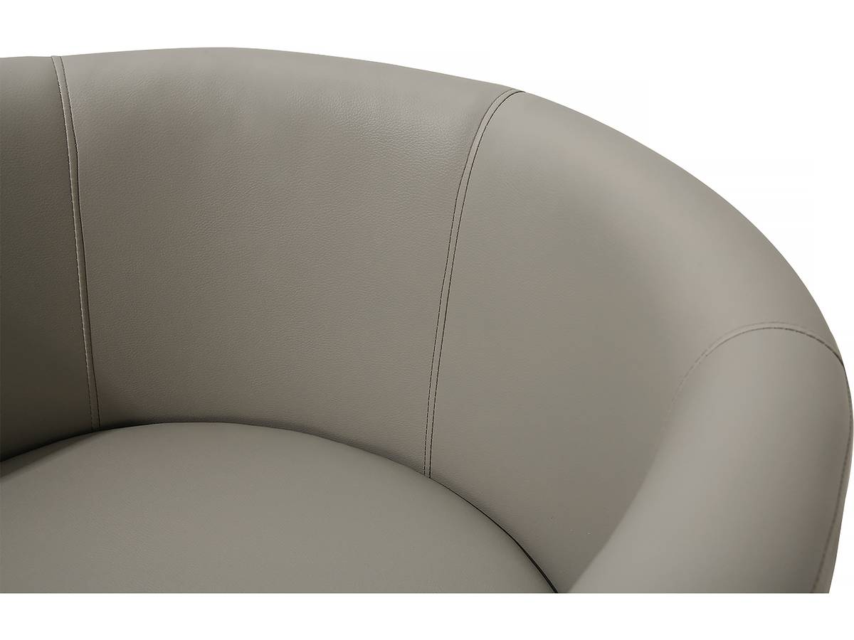 Poltrona + poggiapiedi Basma 64x58x70 cm colore Grigio chiaro