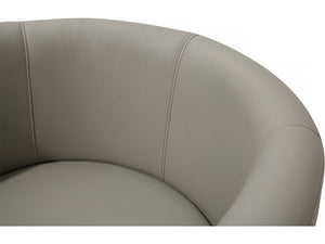 Poltrona + poggiapiedi Basma 64x58x70 cm colore Grigio chiaro