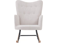 Sedia a dondolo "Louise" - Beige