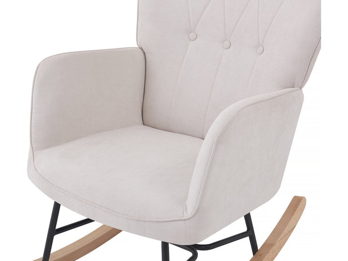 Sedia a dondolo "Louise" - Beige
