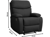 Sedia reclinabile "Giselle" - Nera