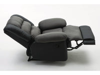 Poltrona relax "Buckingham" - Nero / Grigio scuro
