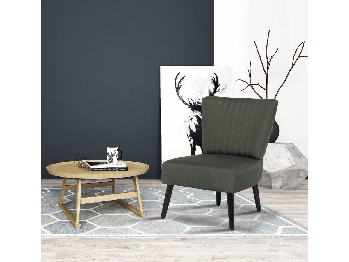 Poltrona in tessuto "Zoe" - Grigio scuro