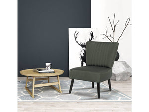 Poltrona in tessuto "Zoe" - Grigio scuro