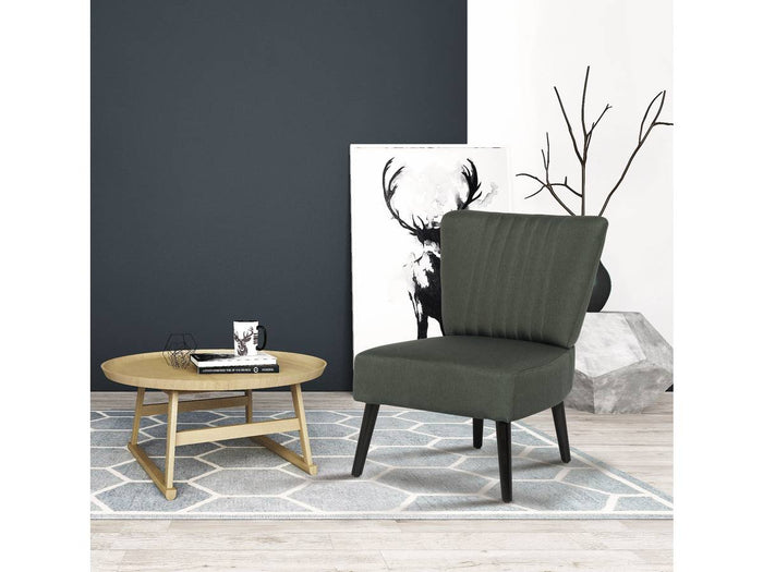 Poltrona in tessuto "Zoe" - Grigio scuro