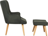 Poltrona "Odense" in stile scandinavo - Grigio scuro