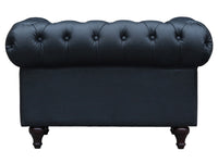 Poltrona Chesterfield "Aliza"- 111 x 82 x 70 cm - Nero