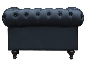 Poltrona Chesterfield "Aliza"- 111 x 82 x 70 cm - Nero