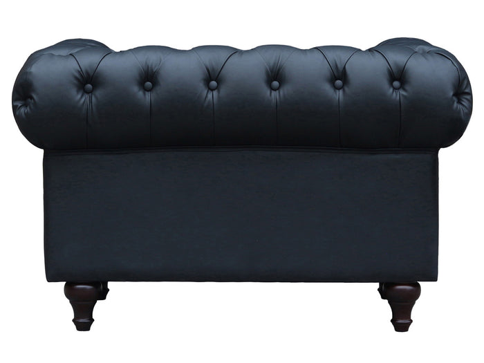 Poltrona Chesterfield "Aliza"- 111 x 82 x 70 cm - Nero