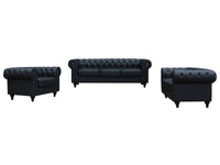 Poltrona Chesterfield "Aliza"- 111 x 82 x 70 cm - Nero
