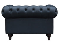 Poltrona Chesterfield "Aliza"- 111 x 82 x 70 cm - Nero