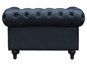 Poltrona Chesterfield "Aliza"- 111 x 82 x 70 cm - Nero