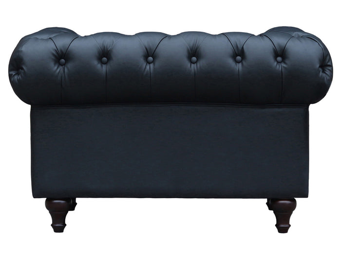 Poltrona Chesterfield "Aliza"- 111 x 82 x 70 cm - Nero