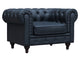 Poltrona Chesterfield "Aliza"- 111 x 82 x 70 cm - Nero