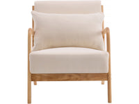 Poltrona in legno stile scandinavo "Clinton" - Beige