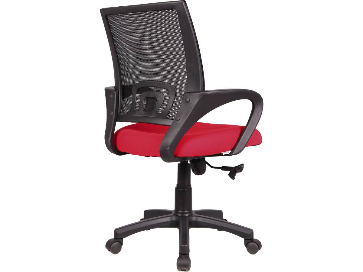 Poltrona da ufficio "Dana" su rotelle - Nero/Rosso