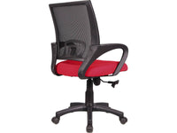 Poltrona da ufficio "Dana" su rotelle - Nero/Rosso