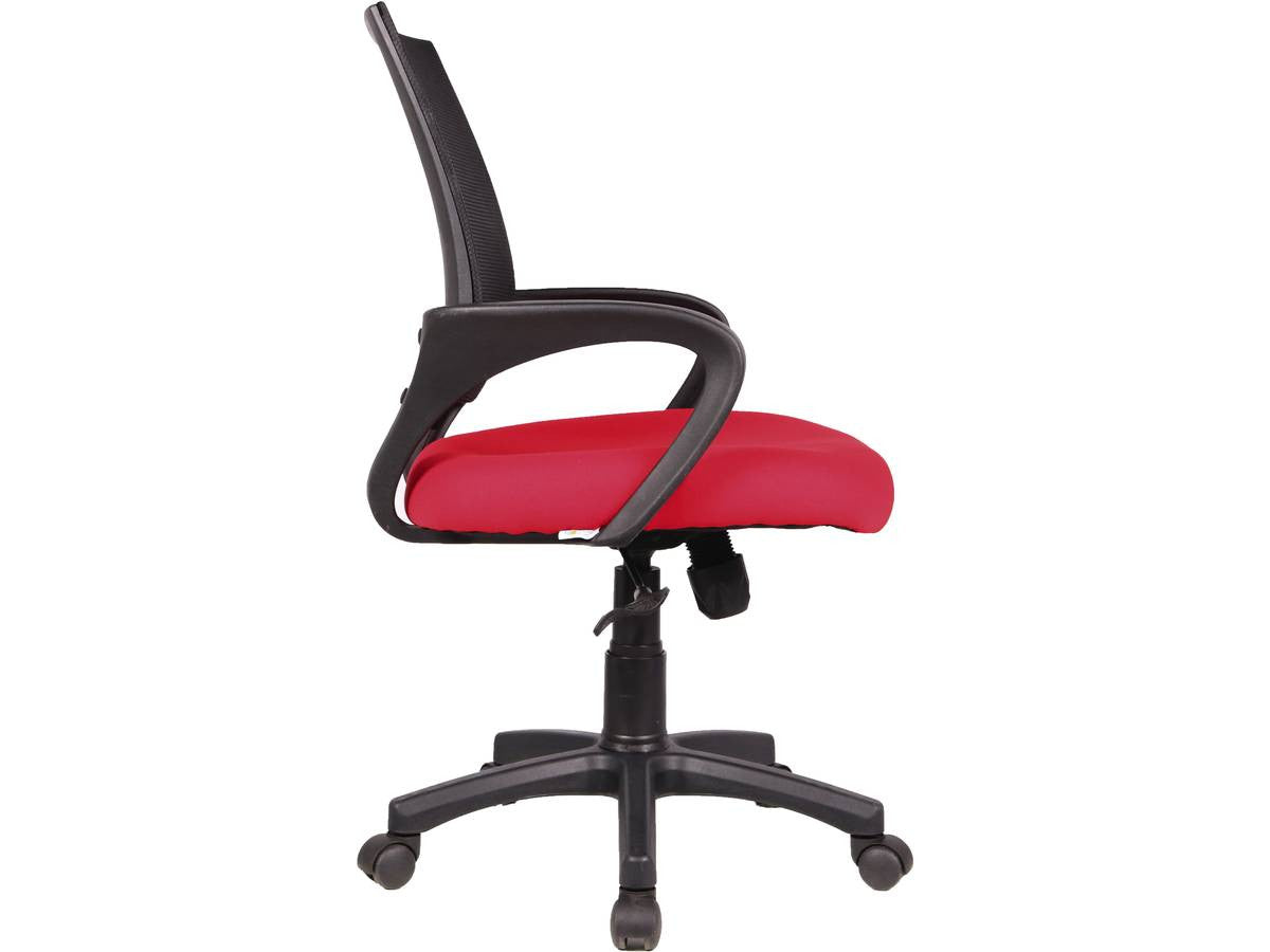 Poltrona da ufficio "Dana" su rotelle - Nero/Rosso