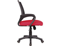 Poltrona da ufficio "Dana" su rotelle - Nero/Rosso