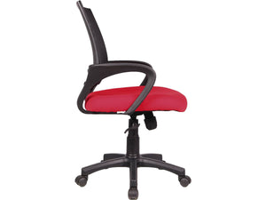 Poltrona da ufficio "Dana" su rotelle - Nero/Rosso