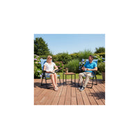 Sedia da campeggio pieghevole a 5 posizioni - O'Camp - Blu - Dimensioni: 70 x 62 x 105 cm