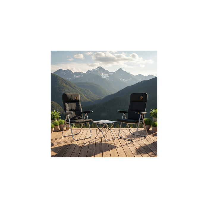 Sedia comfort da campeggio pieghevole - O'Camp - Multi-posizionale - Dimensioni: 70 x 62 x 105 cm