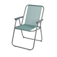 Sedia da giardino pieghevole in tessuto blu grigio - Dimensioni 53x55x75 cm