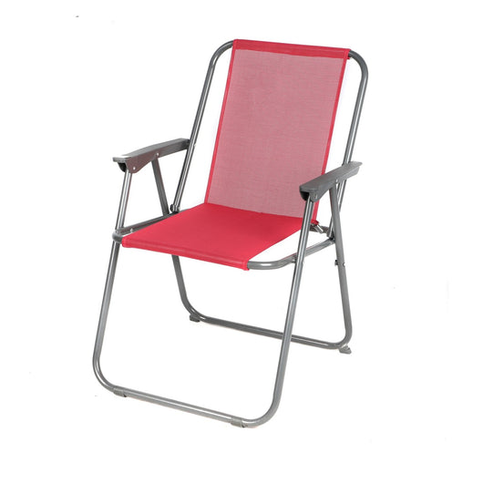 Sedia da giardino pieghevole in tessuto fucsia – Dimensioni 53x55x75 cm