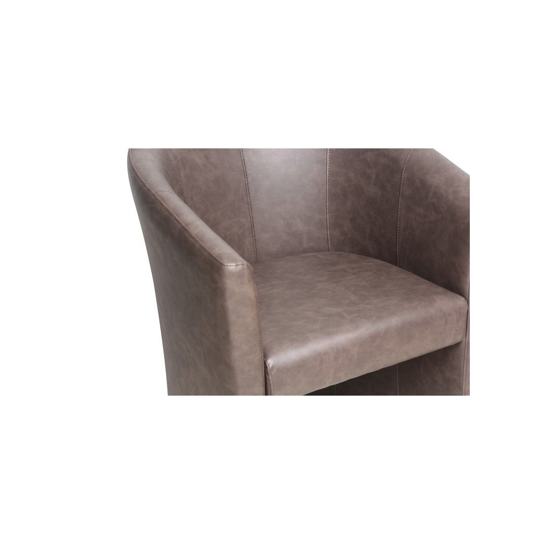 Poltrona da salotto KYOTO - Confortevole - Marrone scuro - Stile vintage