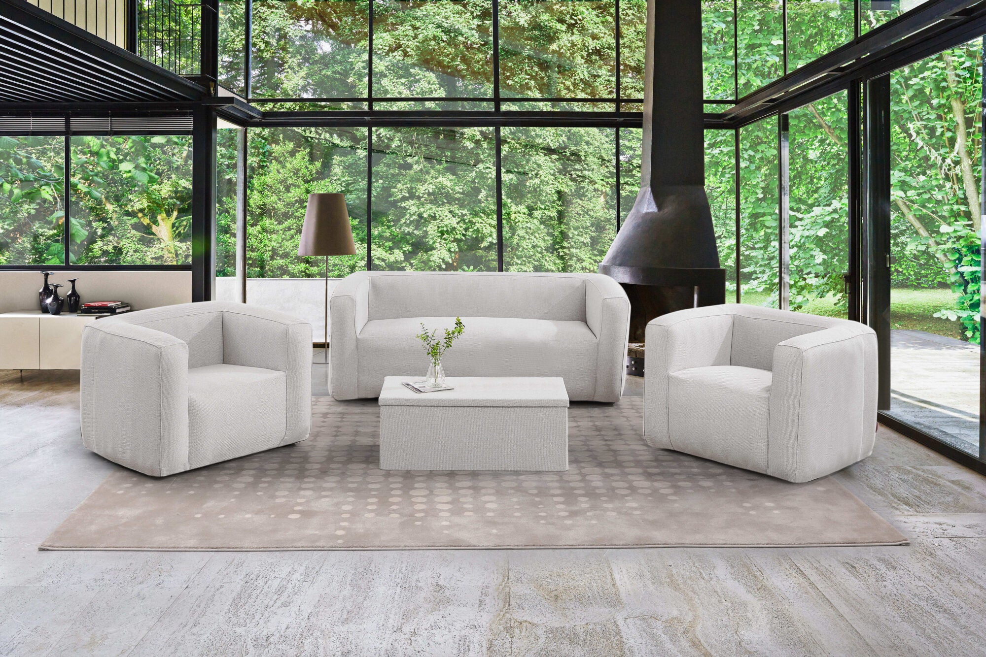 Poltrona gonfiabile Terracotta - Interno ed esterno - Colore Grigio chiaro