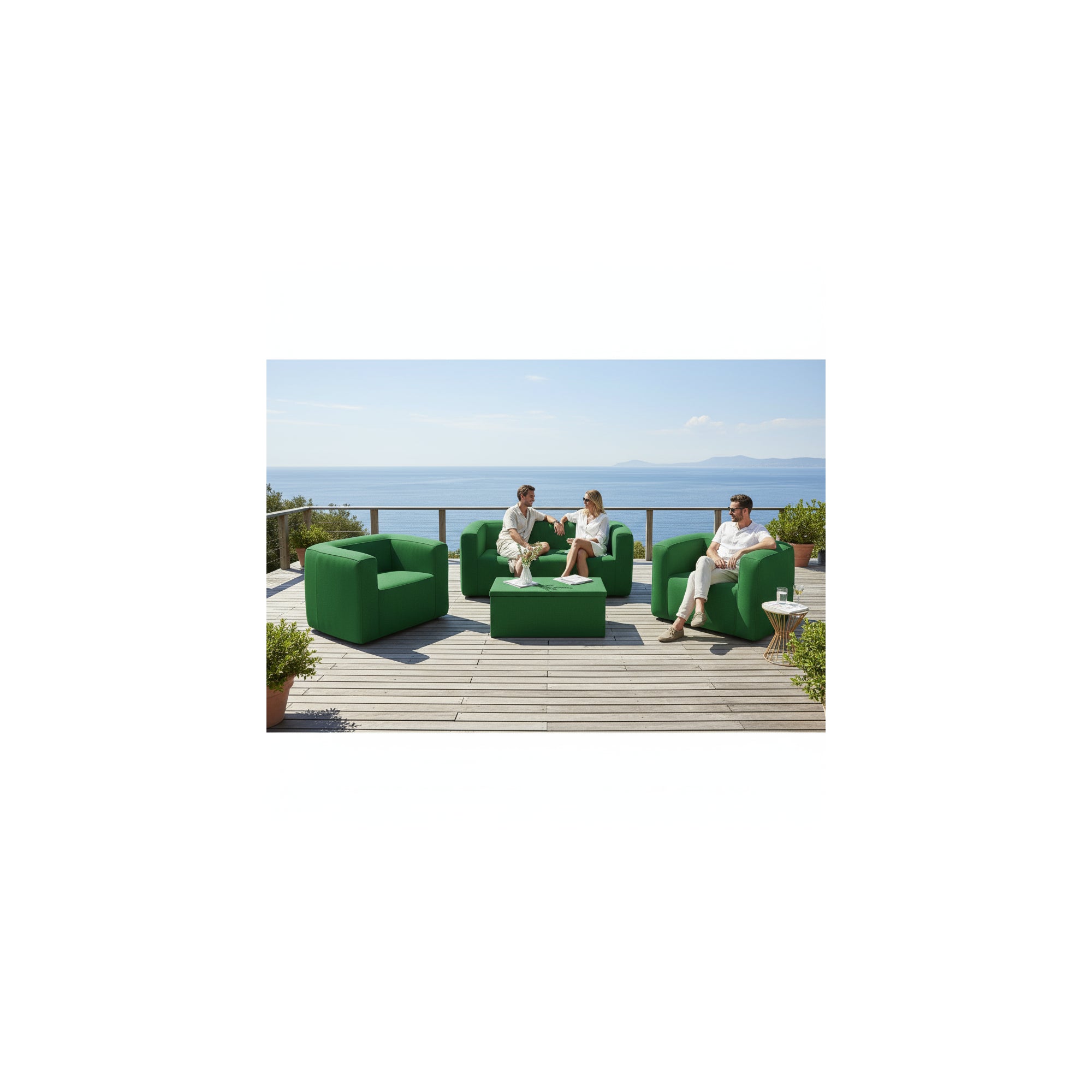 Poltrona gonfiabile Terracotta - Interno ed esterno - Colore Verde