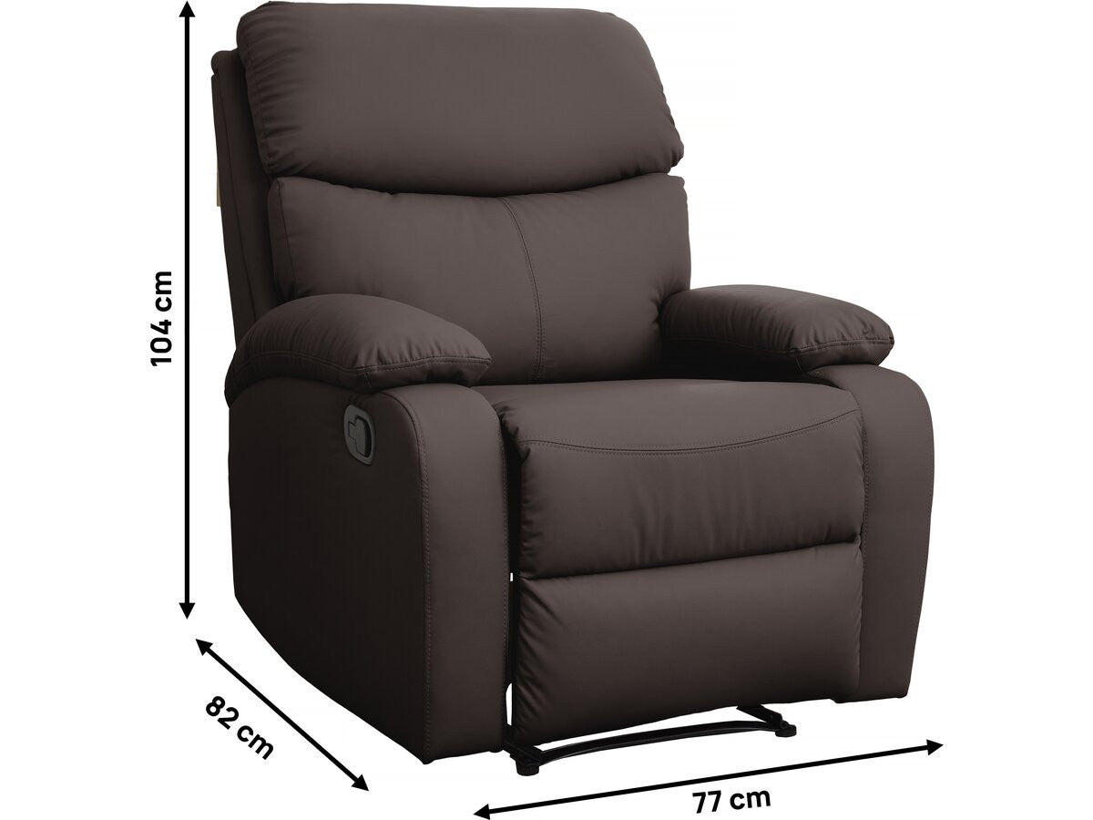 Sedia reclinabile "Giselle" - Marrone