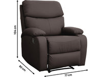 Sedia reclinabile "Giselle" - Marrone