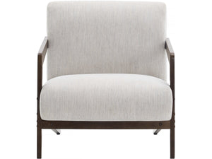 Poltrona scandinava in legno e tessuto "Lena" - Beige