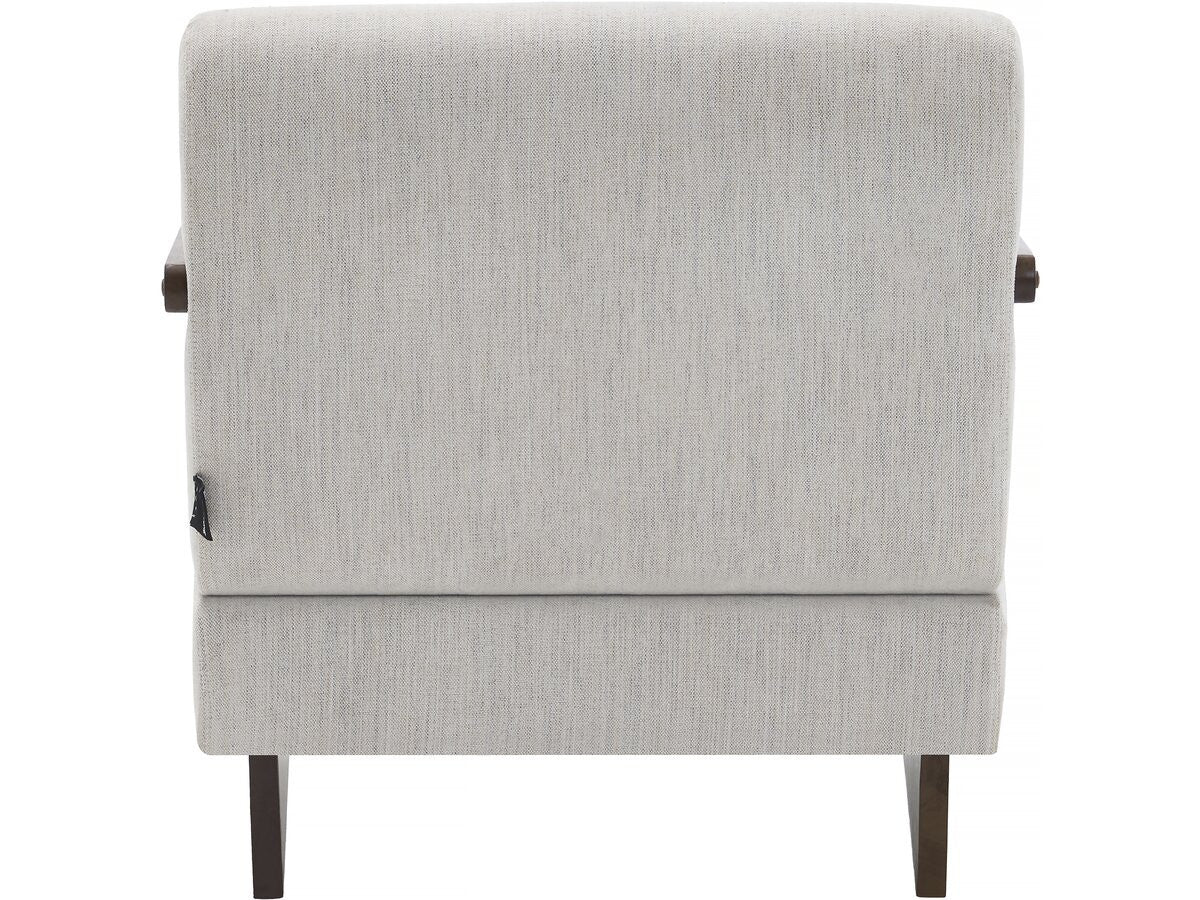 Poltrona scandinava in legno e tessuto "Lena" - Beige