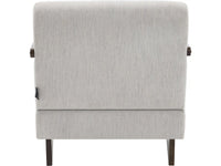 Poltrona scandinava in legno e tessuto "Lena" - Beige