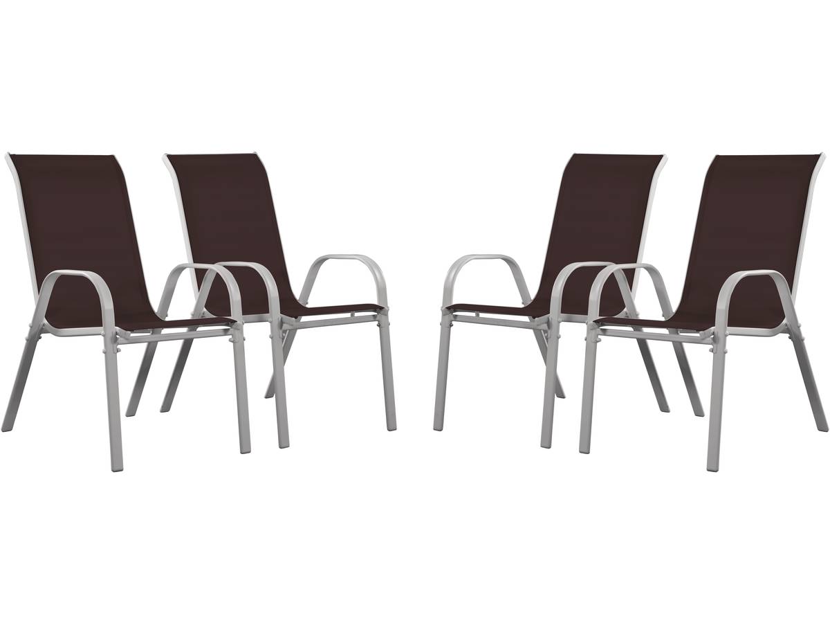 Sedia da giardino textilene "Cordoba" -Phoenix-Talpa-Set di 4